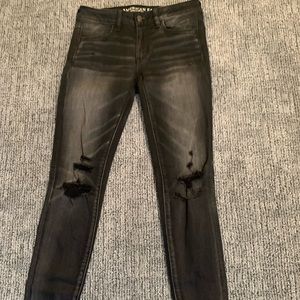 Distressed Black Jeans